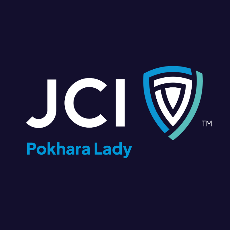 Logo Dark Blue BG JCI Pokhara Lady